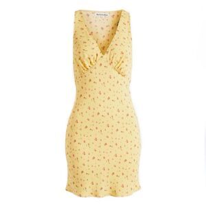 Reformation Yellow Floral Dress
